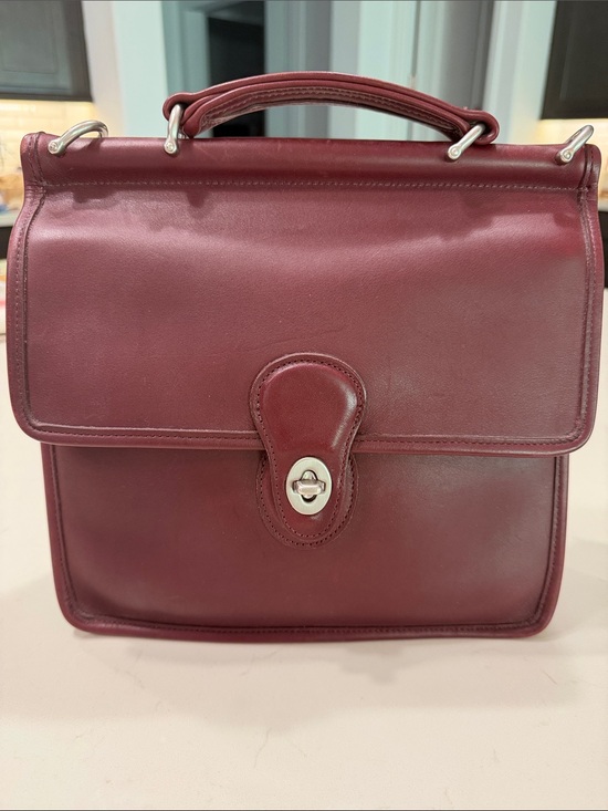 Coach Handbags - Vintage Coach Willis 90s Currant Burgundy made in USA